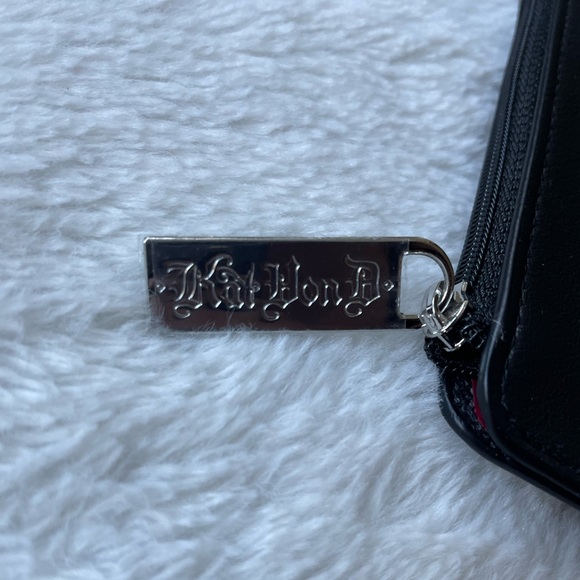Kat Von D small black faux-leather zipped pouch - Picture 3 of 8